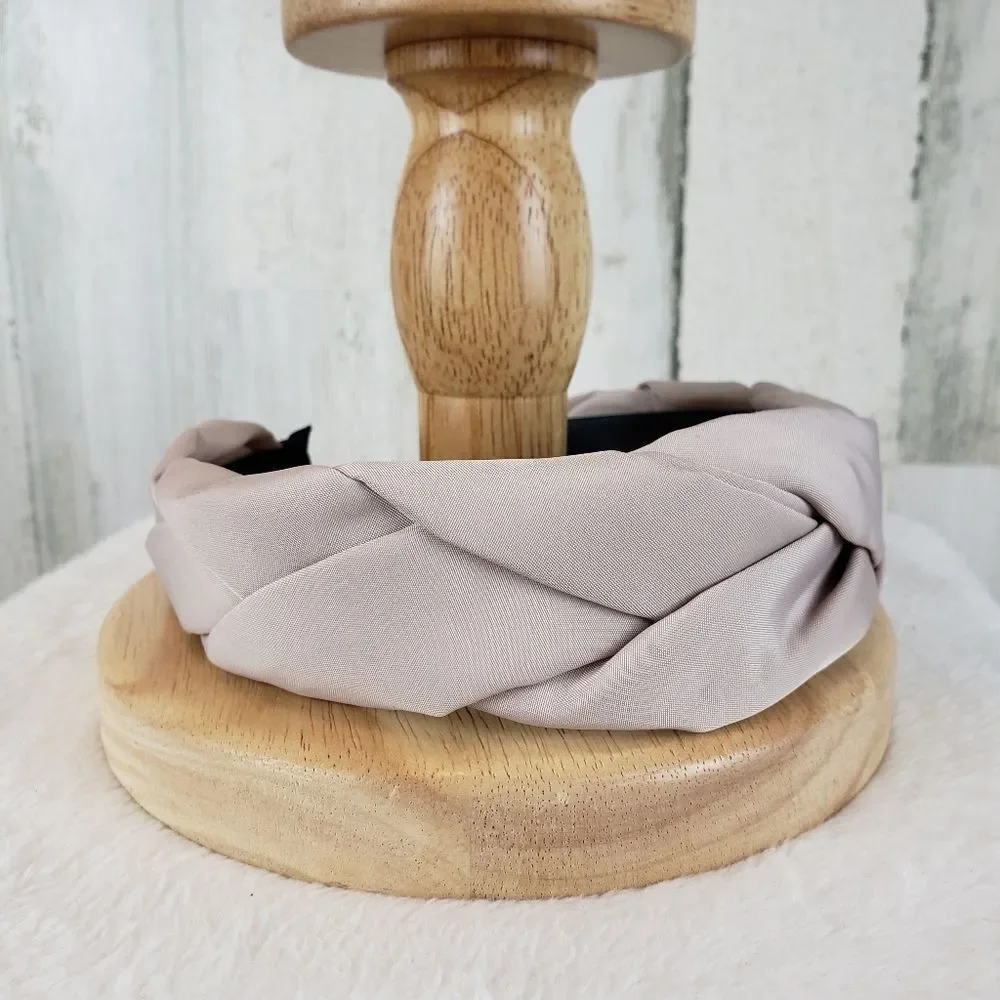 Khaki Woven Braided Headband